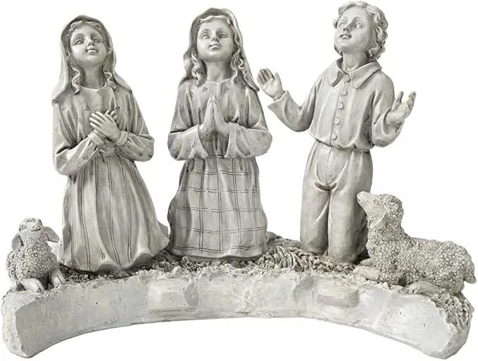 Design Toscano HF160280 Our Lady of Fatima Religious Garden Statue, Large, antique stone by GreenHaven Gardens