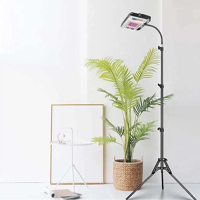 LBW Grow Light with Stand, Full Spectrum LED Plant Light for Indoor Plants, Floor Grow Lamp with 63" Adjustable Tripod, 4H/8H/12H Timer, 6 Dimmable Brightness, Ideal for Tall Plants by GreenHaven Gardens