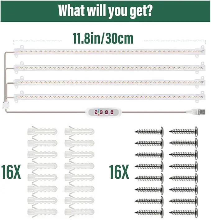 5-Tier Plant Stand with Grow Lights - Seed Starting Kit Germination Tray Full Spectrum Sunlike Plant Light for Indoor Plants, Greenhouse, Succulents, Seedlings by GreenHaven Gardens