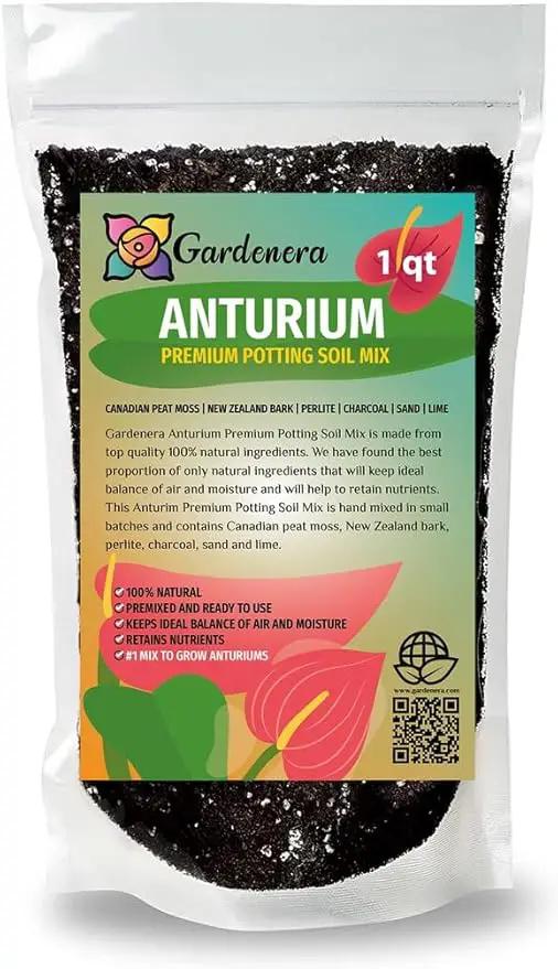 Premium Anthurium Soil Mix - Perfect Blend for Thriving Anthurium Plants - 1 Quart by GreenHaven Gardens