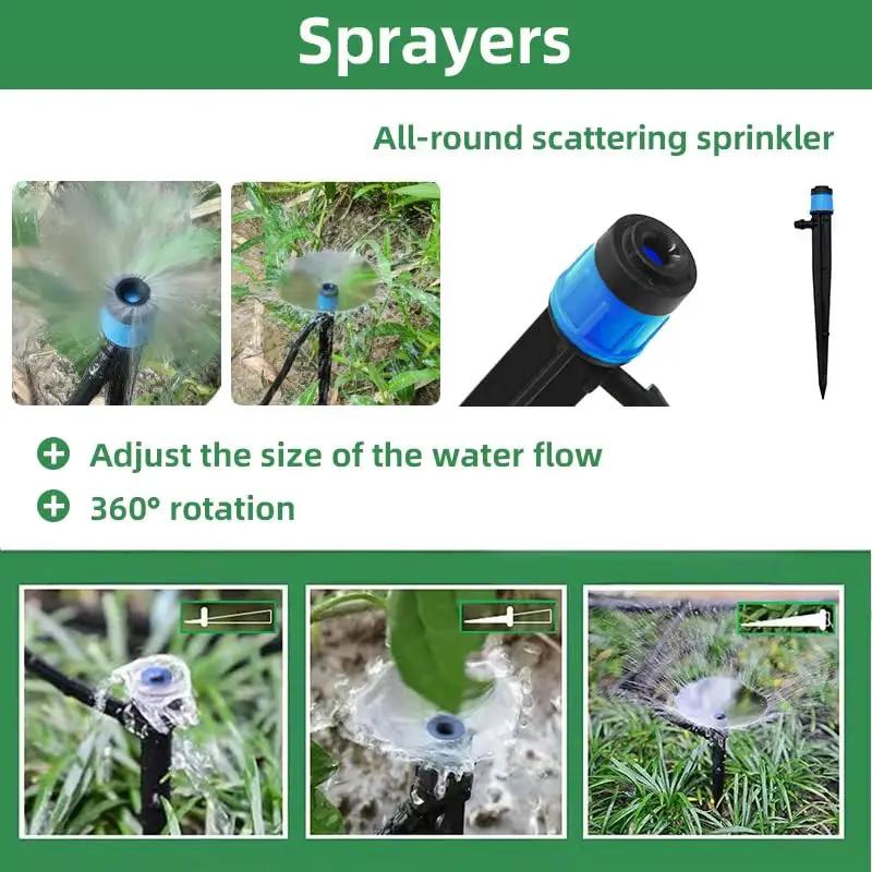 236FT Quick Connect Drip Irrigation Kit, Garden Watering System DIY Automatic Irrigation Equipment Kit for Lawn Raised Bed Greenhouse Plant Watering with 1/4'' Tubing, Drip Emitter, Connector by GreenHaven Gardens