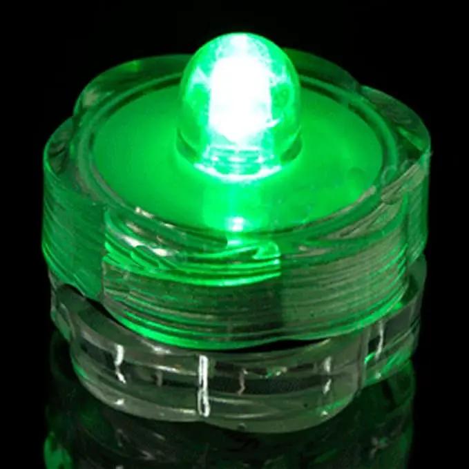 Bright LED Floral Tea Light Vase Submersible Lights for Party Wedding (Green, 30 Pack) by GreenHaven Gardens