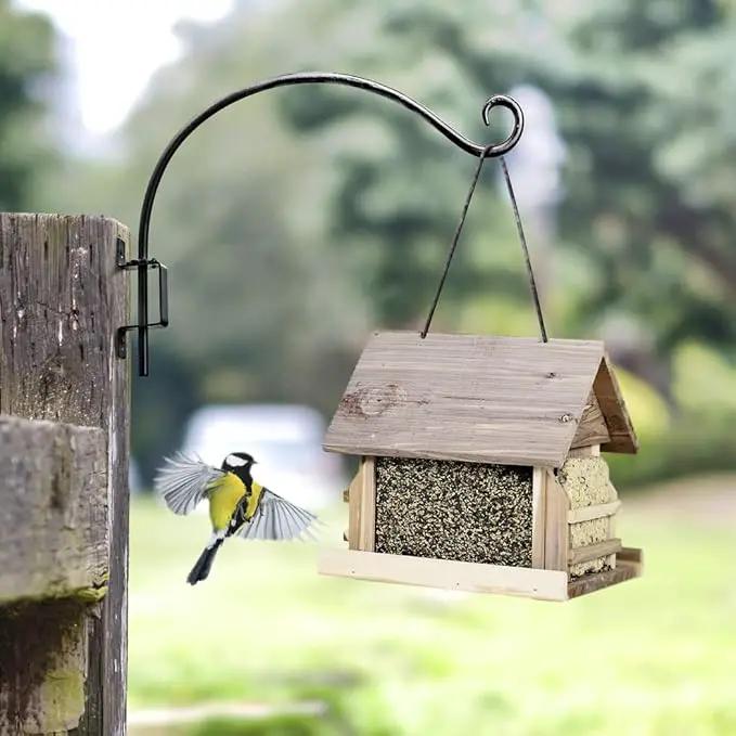 Swivel Bird Feeder Hanger Hook: Swivel Hanging Plant Bracket Outdoor - Wall Mount Swivel Hanging Hook for Bird Feeder 12Inch 2Packs by GreenHaven Gardens
