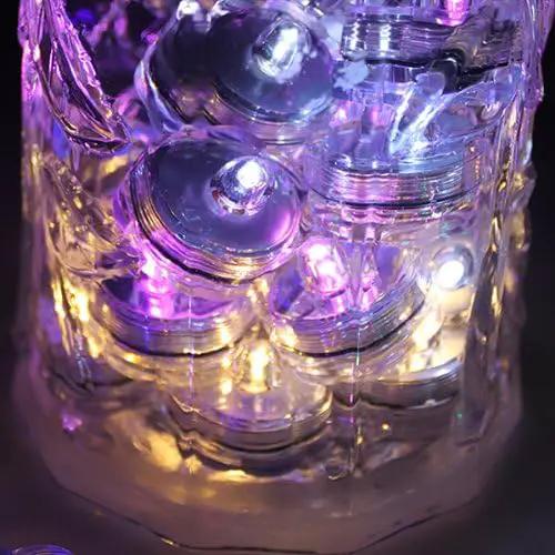 Bright LED Floral Tea Light Vase Submersible Lights for Party Wedding (Purple, 30 Pack) by GreenHaven Gardens