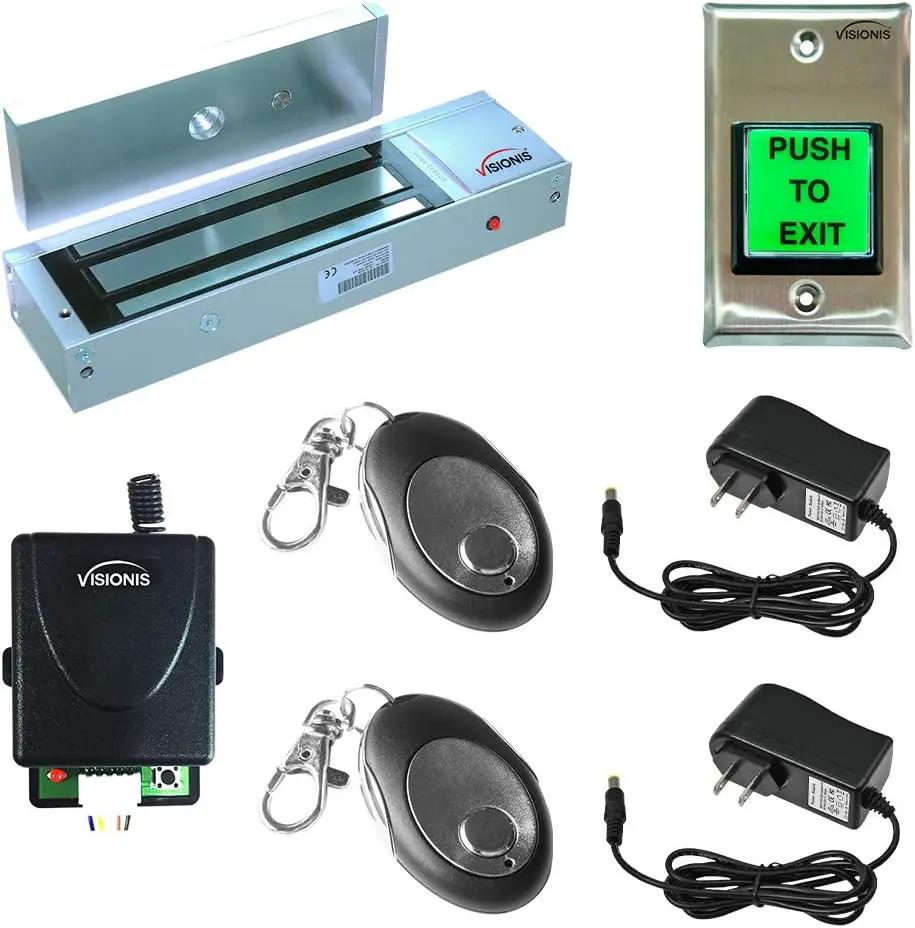 Visionis FPC-5018 One Door Access Control Outswinging Door 1200lbs Electromagnetic Lock Kit with Wireless Receiver and Remote Magnetic Lock System by GreenHaven Gardens