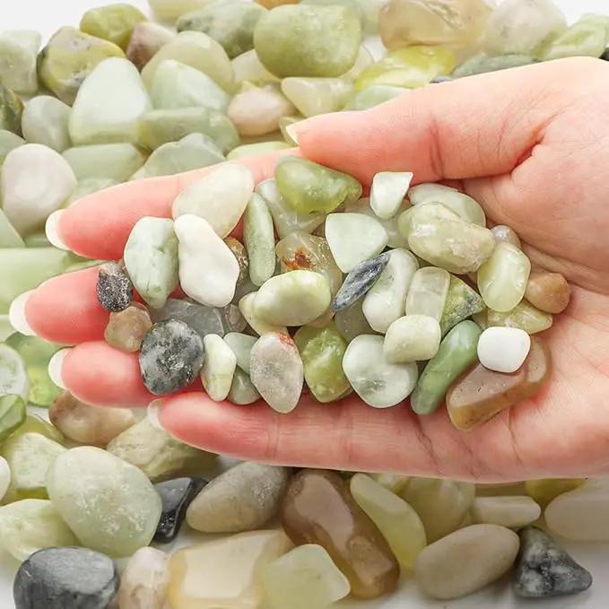 River Rocks 5 Lbs, 3/8 Inch Jade Pea Gravel, Rocks for Plants Indoor, Stones for Garden Landscaping, Vase Filler, Smooth Gravel Filler for Succulents, Cactus, Fish Tank and Vases by GreenHaven Gardens