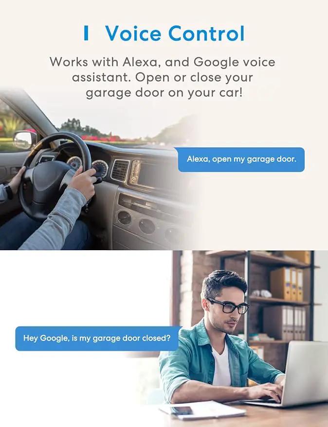 meross Smart Garage Door Opener Remote, APP Control, Compatible with Alexa and SmartThings, Multiple Notification Modes, No Hub Needed by GreenHaven Gardens
