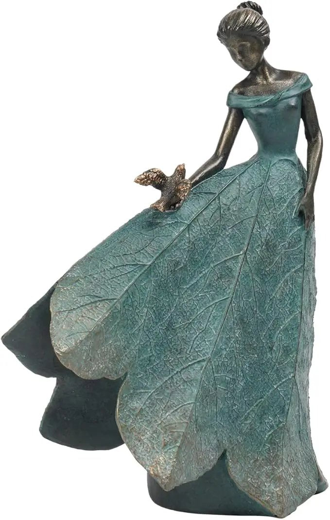 Guichifun Fairy Statue Collection Home Decoration - Leaf Angel Girls Resin Gardening Gifts for Women Statues for Garden Fairy Indoor or Outdoor Yard Figurines 5.5 x 3.25 x 8 Inch by GreenHaven Gardens