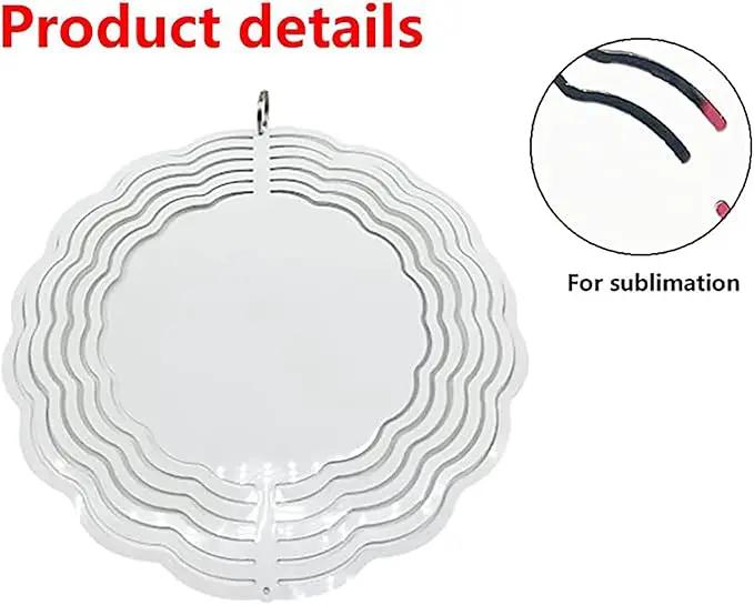 5 pcs 10 inch Sublimation Wind Spinner Blanks Round Sublimation Blanks Products Stainless Steel Metal Indoor Outdoor Garden Decoration for Heat Press Transfer Sublimation Blank Gift by GreenHaven Gardens