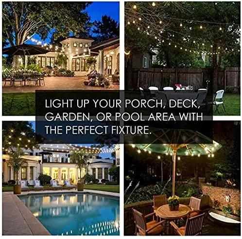 SUNTHIN White Outdoor String Lights, 96FT White Patio Lights with 32 Shatterproof LED Bulbs for Garden, Backyard, Porch, Cafe, Deck, Wedding, Party, Gathering by GreenHaven Gardens