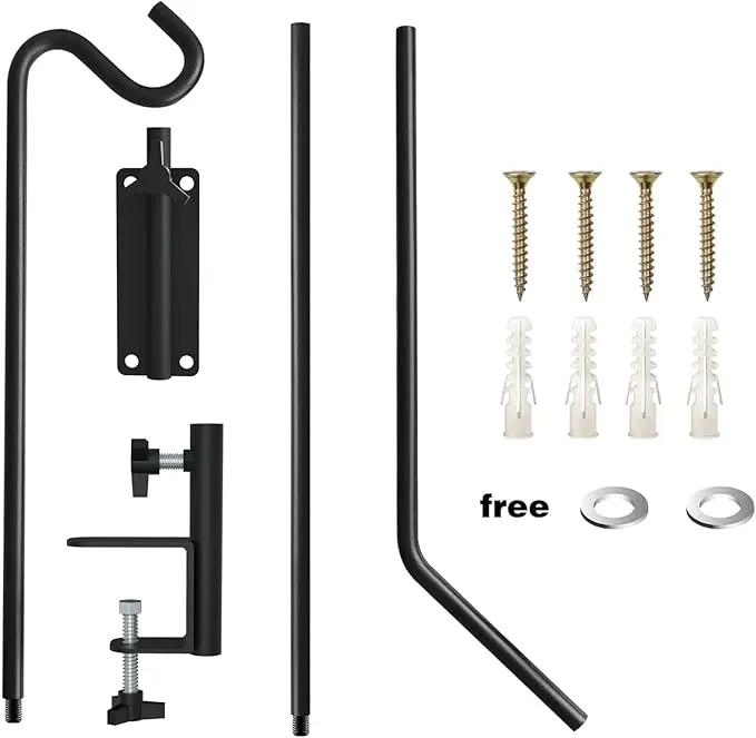 ERYTLLY Heavy Duty Deck Hook Wall Mounted Hook, Extensible and Adjustable Deck Hook with 2" Non Slip Horizontal Clamp for Hanging Bird Feeder, Plants, Suet Baskets,Wind Chimes,Lanterns and More by GreenHaven Gardens