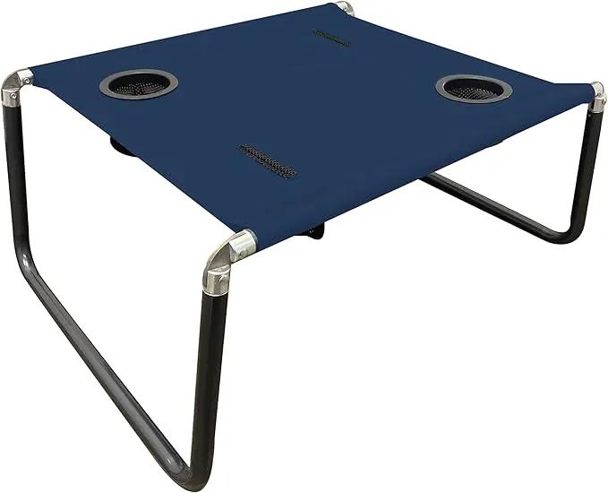 Neso Portable Beach Table with Cup Holders, Cell Phone Pockets, Lightweight for Picnics and Parks (Navy) by GreenHaven Gardens
