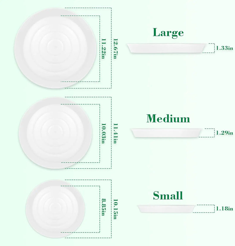 U0U 3 Size Round Stepping Stone Mold,10" 11.4" 12.6" Cement Molds for Concrete,White Plastic Concrete Molds for Casting Garden Pathmate Pavement Precast and Forms Walkway by GreenHaven Gardens