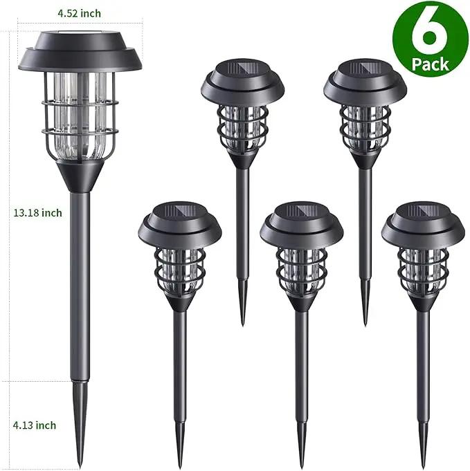 Solar Lights Outdoor Waterproof for Yard, 6 Pack Solar Pathway Lights Outdoor Lawn Lights Solar Powered Outdoor Lights LED Landscape Lighting Solar Garden Lights for Patio, Outside, Driveway, Walkway by GreenHaven Gardens