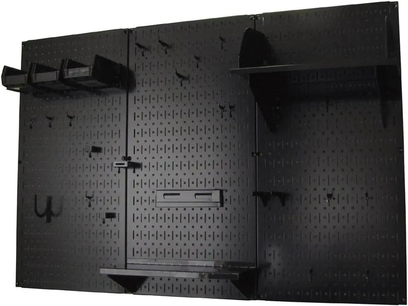 Wall Control Pegboard Metal Organizer, 4 ft. Black, Storage Rack with Rust Resistant Finish by GreenHaven Gardens