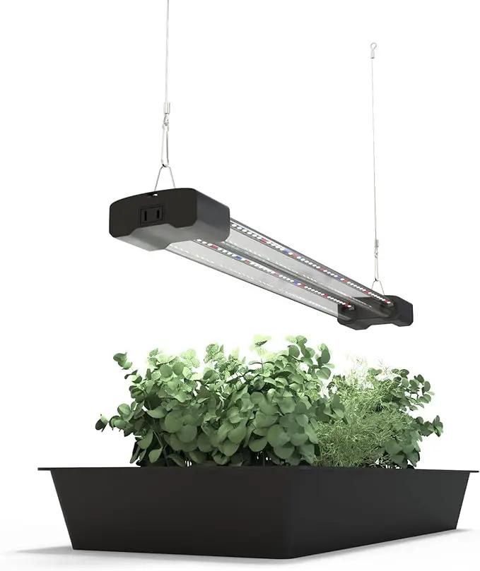 DYMOND BoostGro LED Seed Starter Grow Light Full Spectrum Linkable 5000k Daylight + 660nm Red + 450nm Blue Indoor Plant Lighting Fixture (2 FT, Black) by GreenHaven Gardens