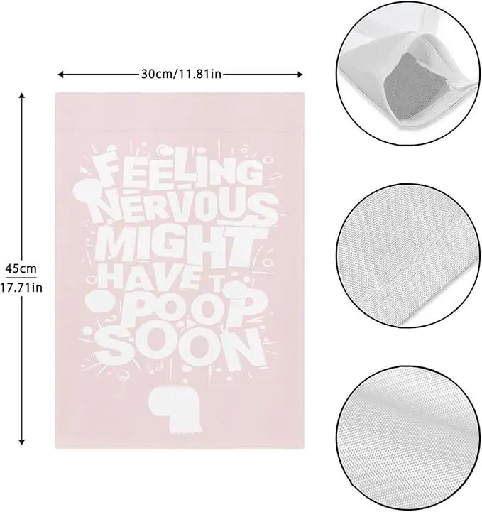 Feelingss Nervous Might Have To Poop Soon Funny Saying Quotes Garden Flag 12x18 Double Sided Novelty Garden Decor Flag for Outside by GreenHaven Gardens