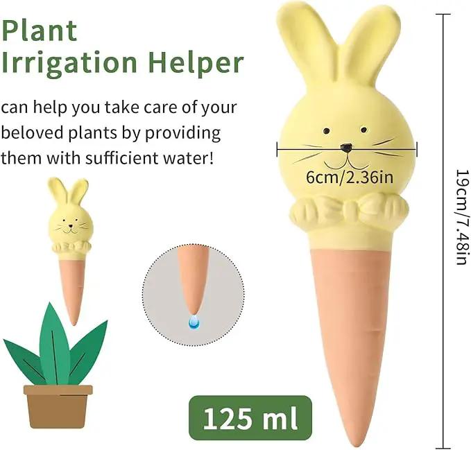 WILDKEN Terracotta Watering Globes, 4 Pack Rabbit Shaped Plant Watering Spikes Vacation Self-Watering Planters Devices for Indoor and Outdoor Plants by GreenHaven Gardens