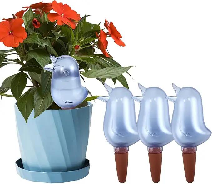 4 Pack Self Watering Spikes, Indoor Plant Watering Globes, Bird Shape Automatic Irrigation Spikes,Plant Watering Devices（Blue） by GreenHaven Gardens