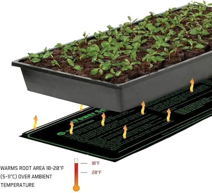iPower GLHTMTM-A 20" x 20" Waterproof Durable Seedling Heat Mat Warm Hydroponic Plant for Indoor Gardening Germination Starting, black by GreenHaven Gardens
