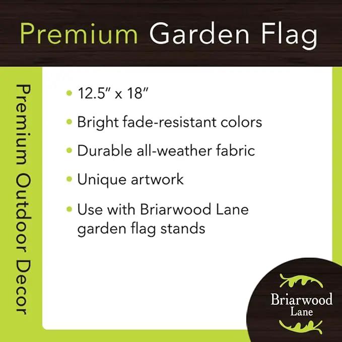 Briarwood Lane Winter Wreath Monogram Letter R Garden Flag by GreenHaven Gardens