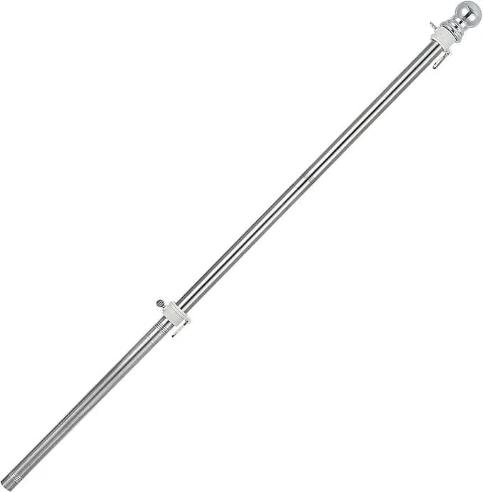 COCONUT Flag Pole, 5FT Flag Pole for House - Residential or Commercial Metal Flagpole for Garden Yard Porch Truck Boat (No Bracket) by GreenHaven Gardens