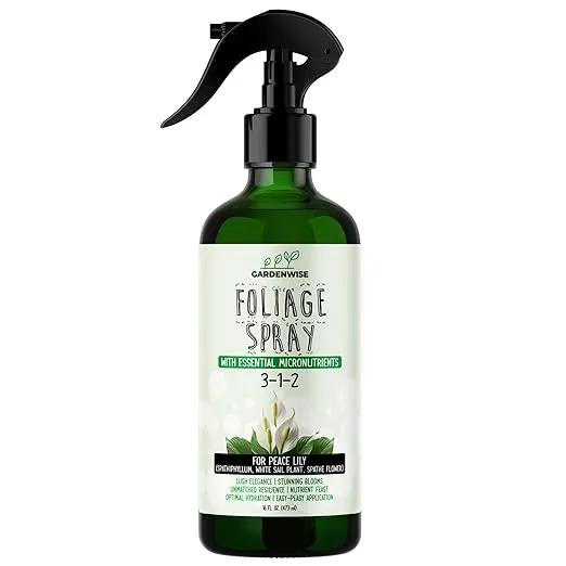 Peace Lily Foliar Spray - 3-1-2 Plant Fertilizer - Premium Spray for Indoor Plants with Essential Nutrients - Peace Lily Plant Food & Fertilizer - Ready-to-Use (8 OZ) by GreenHaven Gardens