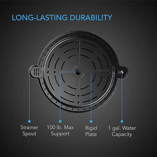 AC Infinity Self-Watering Fabric Pot Base, 4-Pack Auto-Irrigation Water Delivery System with Reservoir Meter, Elevated Plant Saucers for Use in Indoor Grow Tents, Greenhouses, and Outdoor Gardens by GreenHaven Gardens