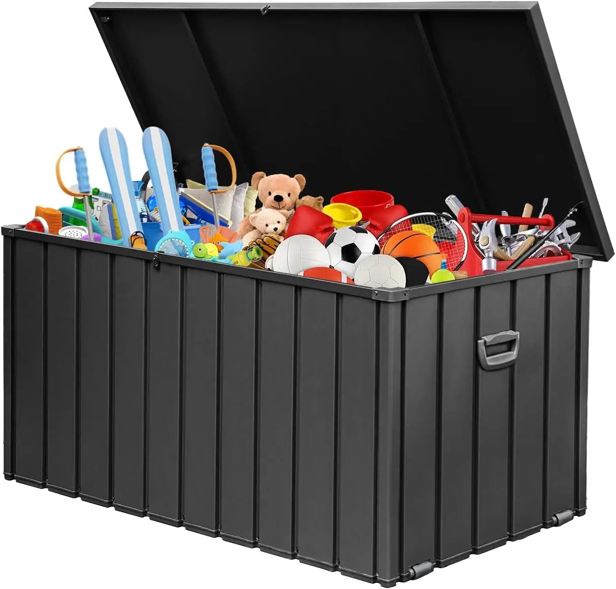 Domi 200-Gallon Outdoor Storage Box – Waterproof, Lockable Storage Cabinet for Patio Furniture, Garden Tools & Pool Supplies – Large Metal Storage for Cushions, Toys & More by GreenHaven Gardens