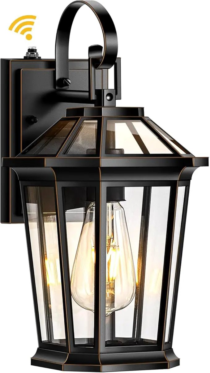 VIANIS Dusk to Dawn Outdoor Wall Lighting, Black Waterproof Exterior Lighting Fixtures for House, 100% Anti-Rust Aluminum Modern Outside Coach Light Fixture Wall Mount for Porch, Garage, Front Door by GreenHaven Gardens