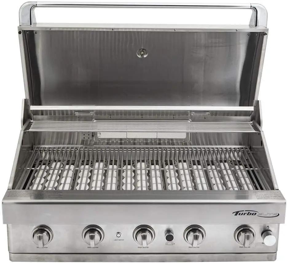 Turbo Elite 38-inch 4-Burner Built-In BBQ Gas Grill - Propane by GreenHaven Gardens