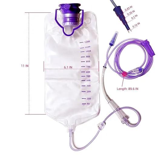 Water Drip Bags,1200ml Nutrition Bag Fluid Dripper Supply with Large Bore & Tube for Plants, 3 Pcs by GreenHaven Gardens