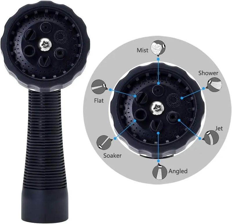 GREEN MOUNT Water Hose Nozzle Spray Nozzle, Metal Garden Hose Nozzle with Adjustable Spray Patterns, Perfect for Watering Plants, Washing Cars and Showering Pets by GreenHaven Gardens