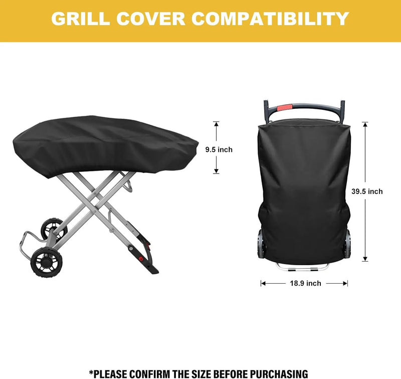 tonhui Grill Cover for Weber Traveler Portable Gas Grill 9010001, Outdoor Heavy Duty Waterproof Oxford Fabric Weather Resistant by GreenHaven Gardens