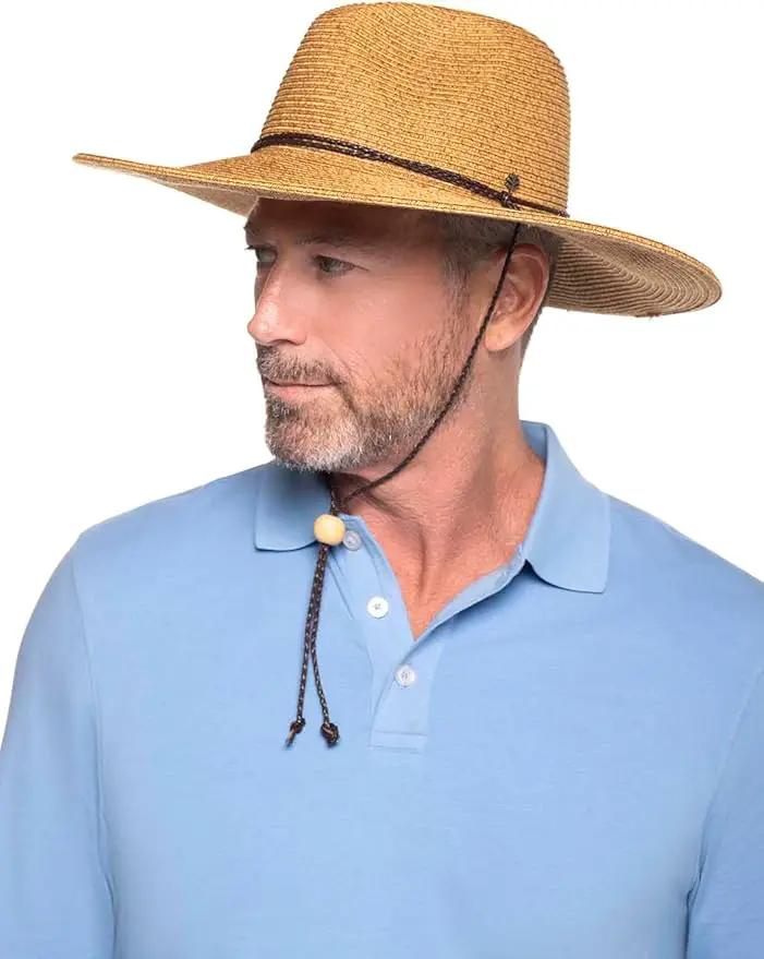 Coolibar UPF 50+ Men's Beach Comber Sun Hat - Sun Protective by GreenHaven Gardens