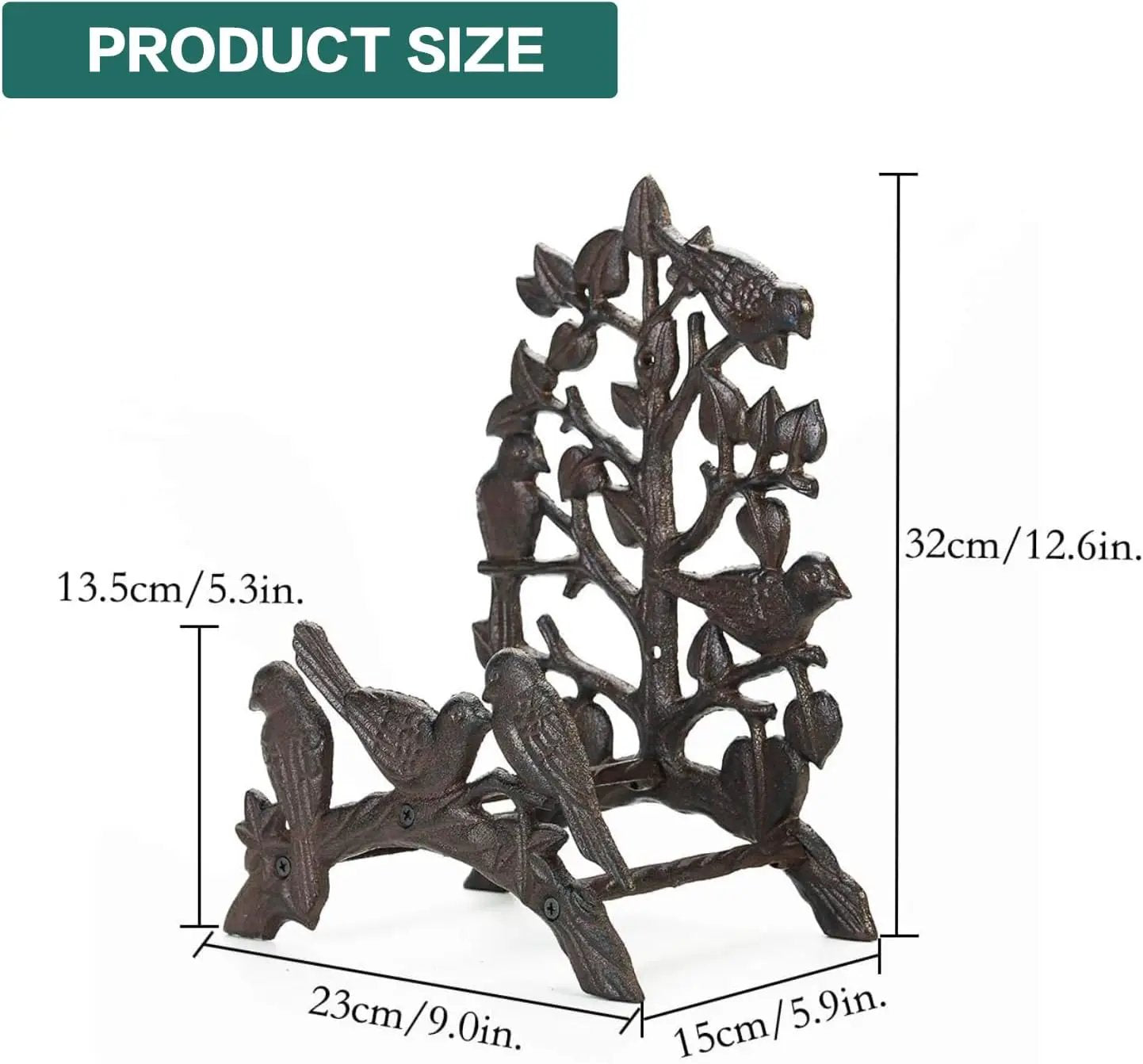 Sungmor Heavy Duty Cast Iron Hose Holder,Garden & Yard Decorative Birds Wall Mounted Hose Butler,Water Pipe Holds,Rack,Hanger,Antique Wall Decorations by GreenHaven Gardens