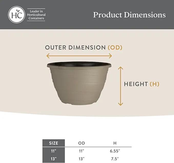 The HC Companies Wrapt Hanging Planters - Lightweight Plant Pot Hanger for Hanging Plants, Vegetables & Herbs - Outdoor & Indoor Hanging Basket for Plants (13" Green, Pack of 2) by GreenHaven Gardens