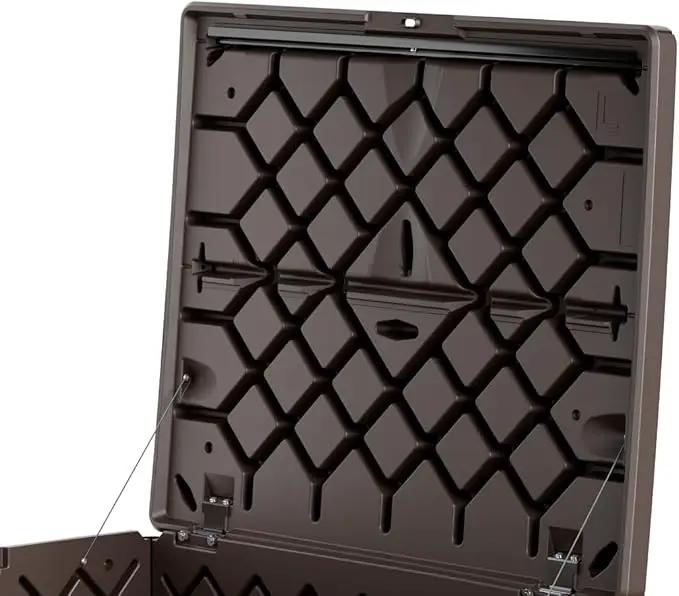 Rubbermaid Medium Resin Outdoor Storage Deck Box (74 Gal) Weather Resistant Brown Deck Organization for Home/Backyard/Pool Chemicals/Toys/Garden Tools/Porch/Patio Cushions by GreenHaven Gardens