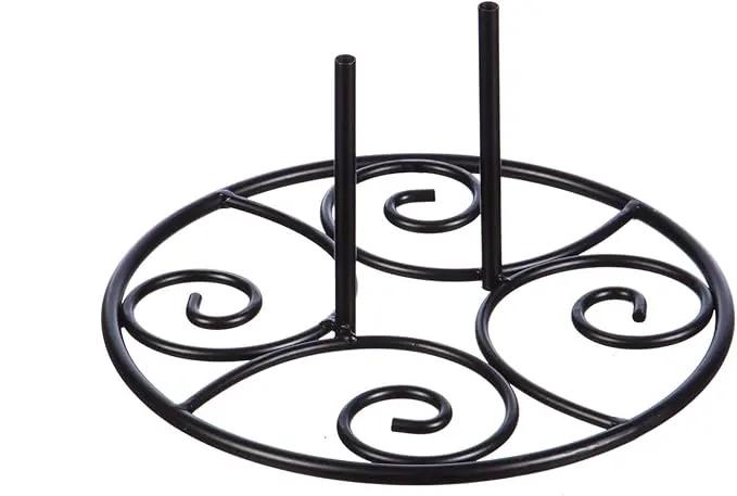 Evergreen Flag Metal Elegant Scroll Stand Base | Sturdy 2 lbs Solid Steel | Black | Designed for Garden Flag Stands | 11 Inches Wide x 6 Inches High | Outdoor American Flags and Seasonal Holiday Decor by GreenHaven Gardens