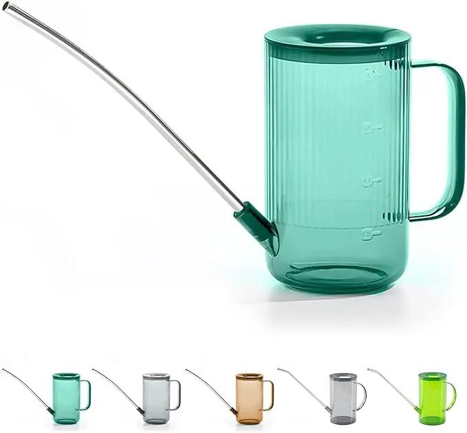 Long Spout Watering Can Indoor, Small Watering Cans for House Plants, Flowers, Succulents 33.8oz(Green) by GreenHaven Gardens