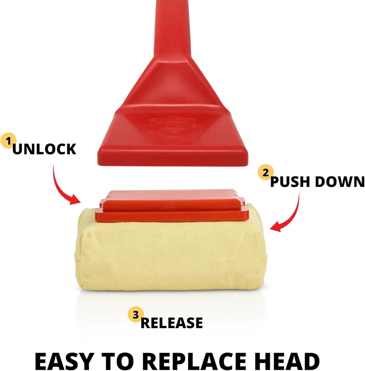 Grill Rescue BBQ Replaceable Cleaning Head, Bristle Free - Durable and Unique Grill Tools for Cast Iron or Stainless-Steel Grates, Barbecue Cleaner (Replaceable Head) by GreenHaven Gardens
