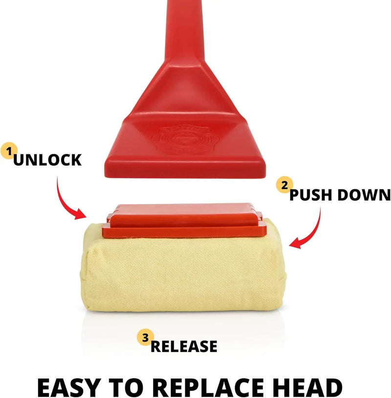 Grill Rescue BBQ Replaceable Cleaning Head, Bristle Free - Durable and Unique Grill Tools for Cast Iron or Stainless-Steel Grates, Barbecue Cleaner (Replaceable Head) by GreenHaven Gardens