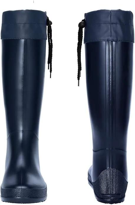 Asgard Packable Tall Rain Boots for Women Waterproof Rubber Garden Boots Ultra Lightweight Flat Mud Boots- NOT FOR WIDE CALF by GreenHaven Gardens
