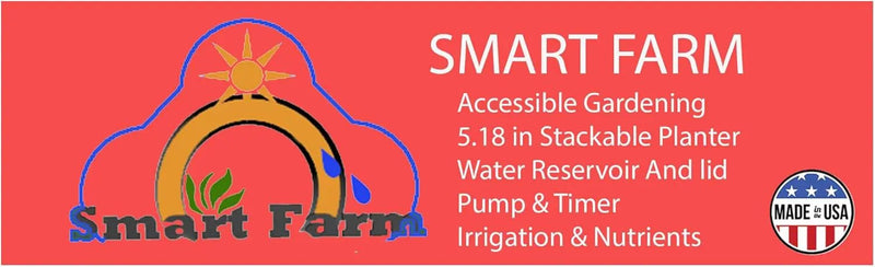 Mr. Stacky Smart Farm - Automatic Self Watering Garden - Grow Fresh Healthy Food Virtually Anywhere Year Round - Soil or Hydroponic Vertical Tower Gardening System (Standard Kit, Black) by GreenHaven Gardens