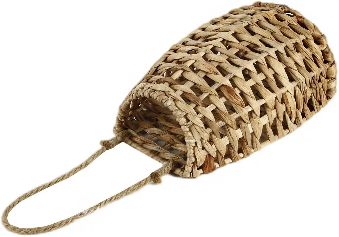 Woven Water Hyacinth Hanging Basket Door Hanging Basket Wall for Home Garden Farmhouse (Water Hyacinth) by GreenHaven Gardens