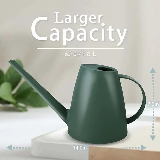Watering Can for Indoor Plants, Small Watering Cans for House Plant Garden Flower, Long Spout Water Can for Outdoor Watering Plants 1. 8L 1/2 Gallon (Dark Green) by GreenHaven Gardens
