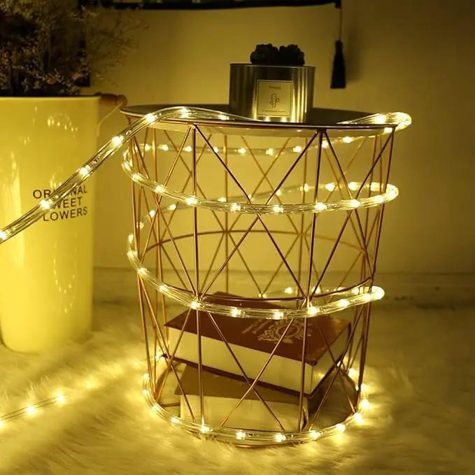 300 LED Solar Rope Lights Outdoor 99 FT Bright Solar Garden String Lights Durable 8 Modes Outdoor Fairy Lights Waterproof Solar Garden Decorative Lights for Fence Patio Decor (Warm) by GreenHaven Gardens