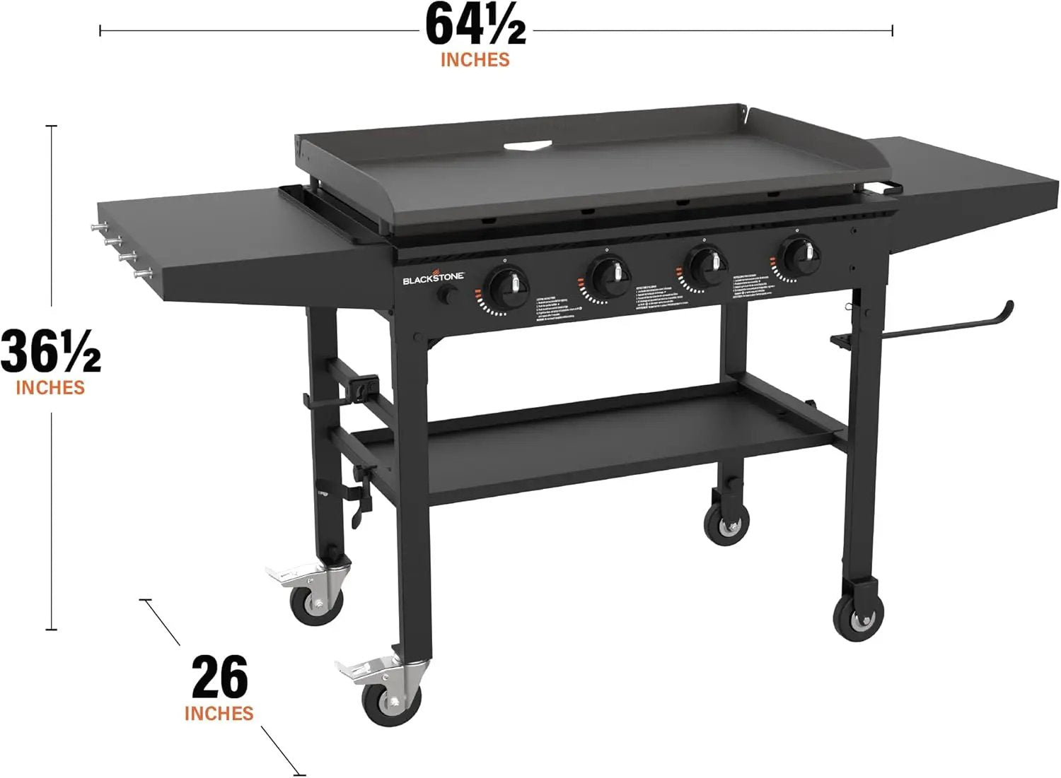 Blackstone 1554 36” Omnivore Griddle with Folding Side Shelves, Powder Coated Steel, Black by GreenHaven Gardens