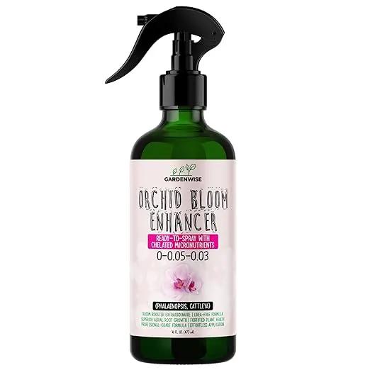 Orchid Food Bloom Booster Fertilizer - Bloom Orchids Fertilizer – Phosphorus and Potassium Formula 0-0.05-0.03 - Ready-to-Use Spray with Chelated Micronutrients (16 OZ) by GreenHaven Gardens