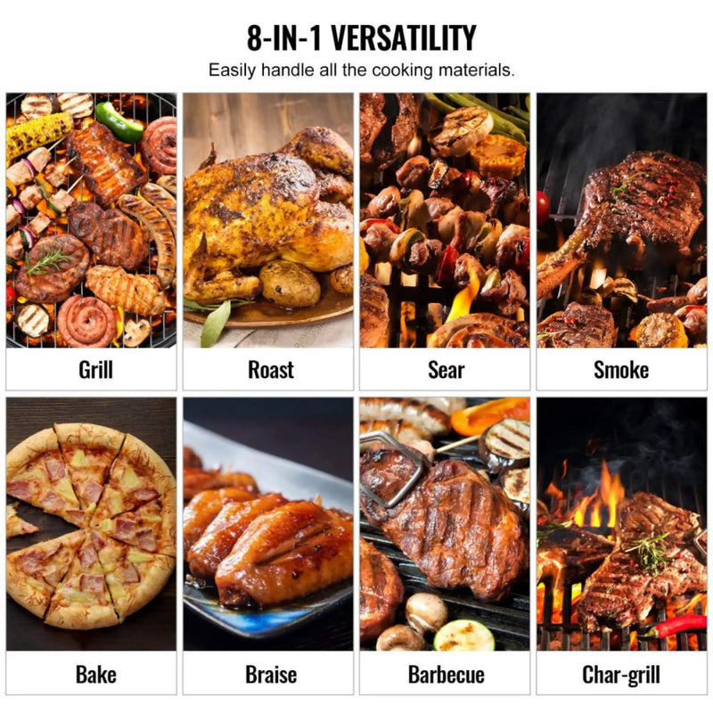 62-Inch Heavy-Duty Portable Wood Pellet BBQ Grill With Cart (SAK91308) by SAKSBY WHOLESALE